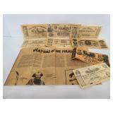 Replica antique money and pirate paper