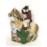 Boston Warehouse cowboy ceramic cookie jar