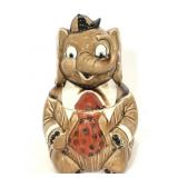 Ceramic elephant business worker cookie jar