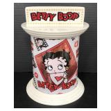 Betty Boop ceramic trimmed tin cookie jar