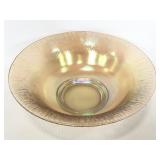 Vintage glass iridescent stretch centerpiece bowl