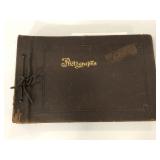 Photographs vintage brown leather photo album