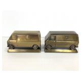 Two Bankers Dispatch Co. copper toned model vans