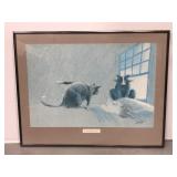 Demando Cat framed print by Jeff Leedy