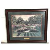 Redbud #16 Augusta National limited golf art