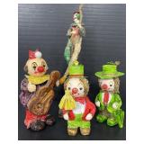 Vintage Paper mache clown posse