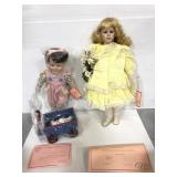 Two Design Debut porcelain dolls w/ original boxes