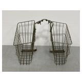 Androck vintage metal bike saddle baskets