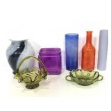 Lot of glass vases & glass art