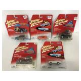 5 Johnny lightning die cast collector cars
