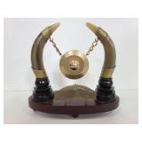 Vintage horn desk gong