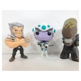 Funko pops and die cast Wolverine Logan figures