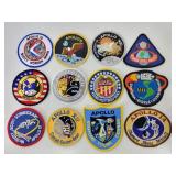 12 NASA Apollo patches