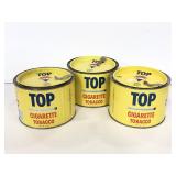 Trio of vintage TOP cigarette tobacco tins