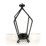 Vintage black metal candlestick lantern