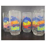 Fpur vintage Diet Pepsi glasses