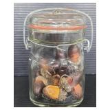 Atlas jar of faux acorns