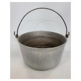 Vintage metal pot with handle