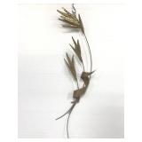 Brass stalks of wheat wall hanging artwork