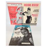 Trio of vintage sheet music