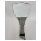 Cut glass hand mirror
