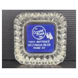 The Crystal Flash blue ashtray