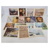 Vintage famous art postcards