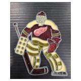 Detroit Red Wings hockey goalie resin piece