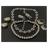 Vintage Monet & silver tone jewelry collection