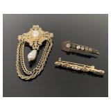 Vintage brooch & bar pin collection