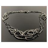 Alexis Bittar gunmetal rhinestone necklace
