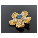 Napier signed vintage sparkling flower brooch