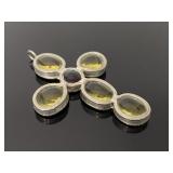 Vintage stained glass cross pendant