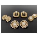 Signed Ciner & other vintage clip earrings