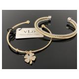 Victoria Leland & other two-tone cuff bracelets