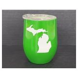 New green Michigan tumbler