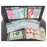Assorted lot of decal stickers