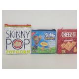 Three repurposed wrapper zip up pouches