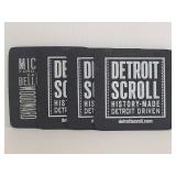 Four Detroit Scroll coasters