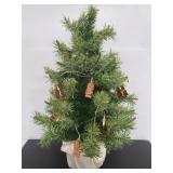 Small Christmas tree w/ battery operated lights