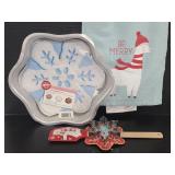 Lot of assorted Christmas themed kitchen items