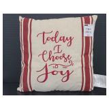 Today I Choose Joy decorative throw pillow