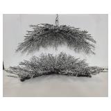 Pair of acrylic beaded hanging swag decor pieces