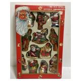 Set of 12 old world antiqued ornaments