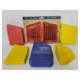 6 drill bit sets w/ cases