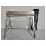 Pair of metal collapsible saw horses