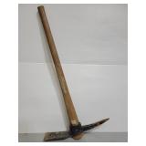 Wooden handle pick axe