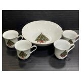 Seagull fine China holiday mug & bowl set