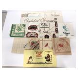 Vintage advertising placemats/ napkins lot