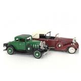 Two vintage metal model cars